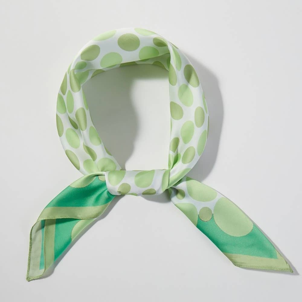 Multi Color Polka Dot Print Square Bandana Scarf - The Girl on Ivy