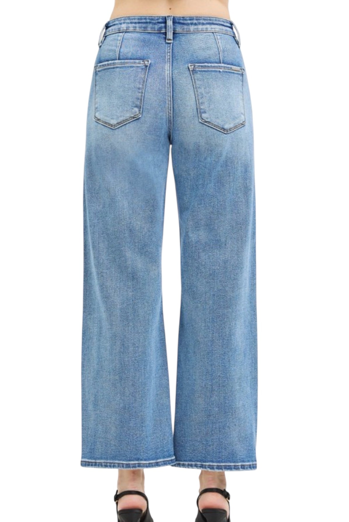 Slouchy Crop Wide Jeans - The Girl on Ivy
