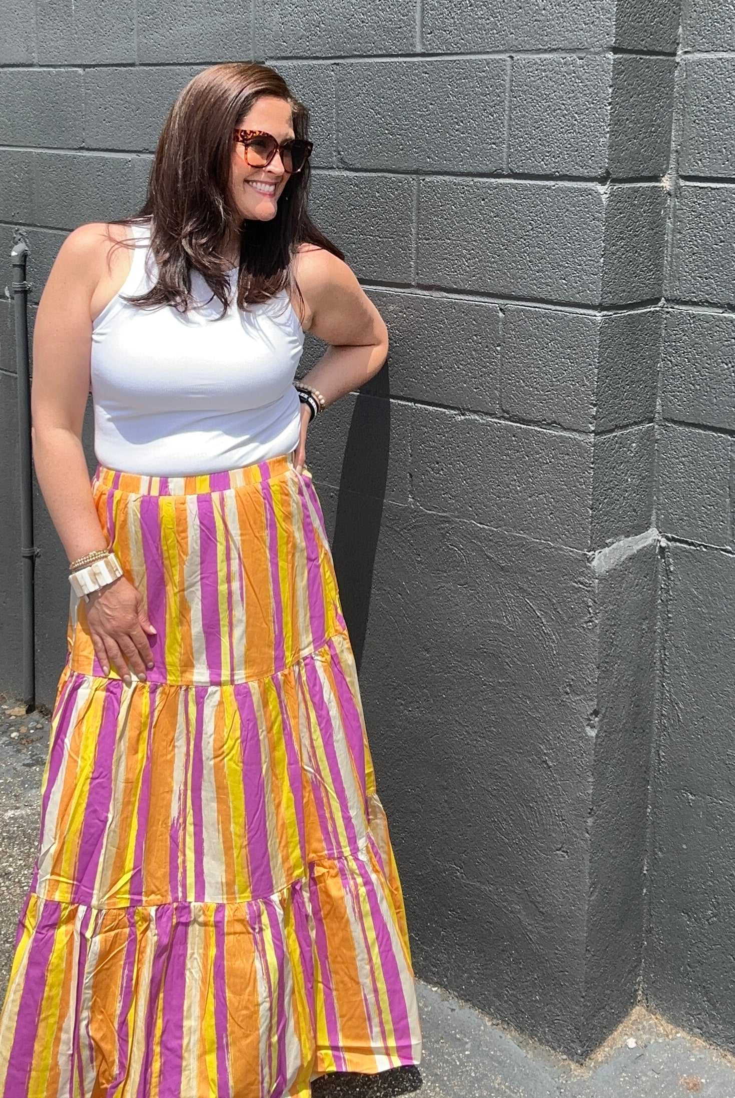 Zoe Printed Poplin Maxi Skirt - The Girl on Ivy