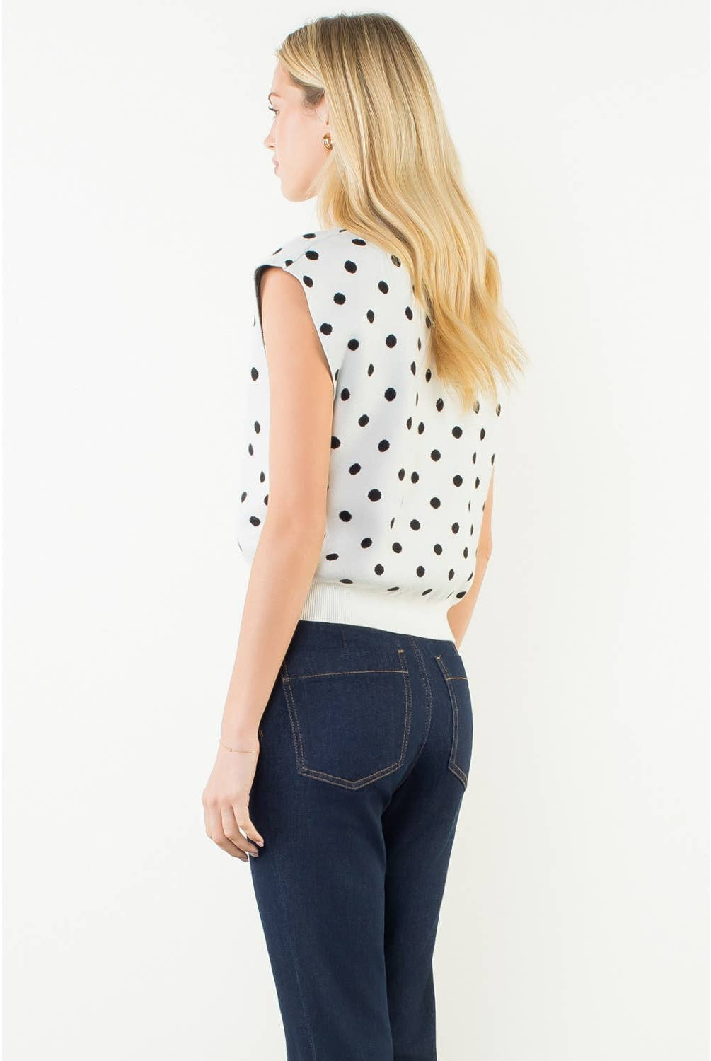 Sleeveless Polka Dot Top - The Girl on Ivy