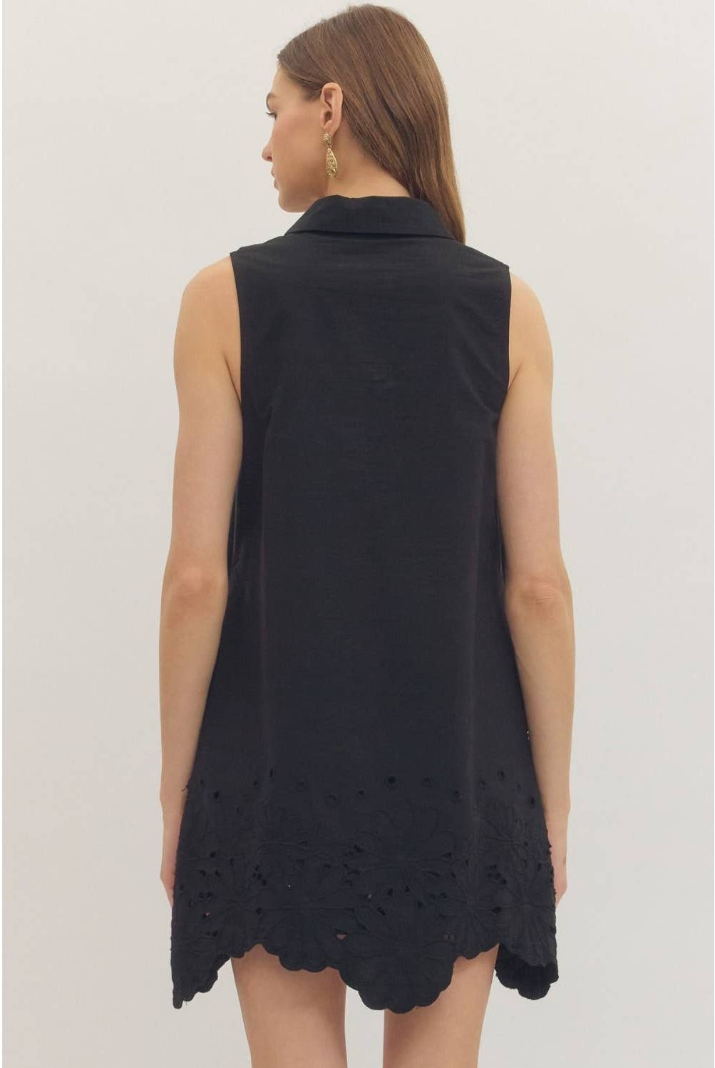 Solid sleeveless mini dress - The Girl on Ivy