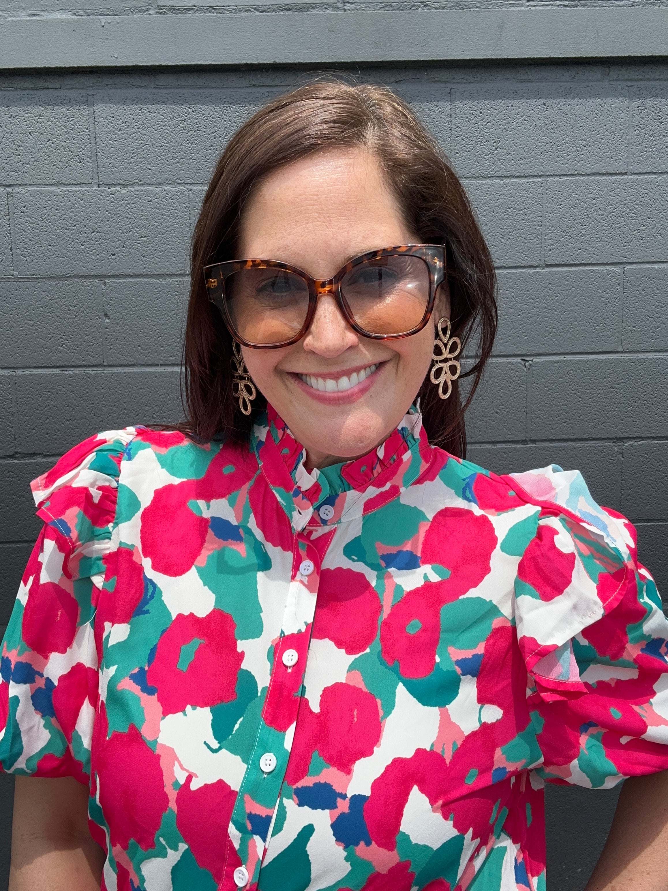 Annelle Printed Woven Top - The Girl on Ivy