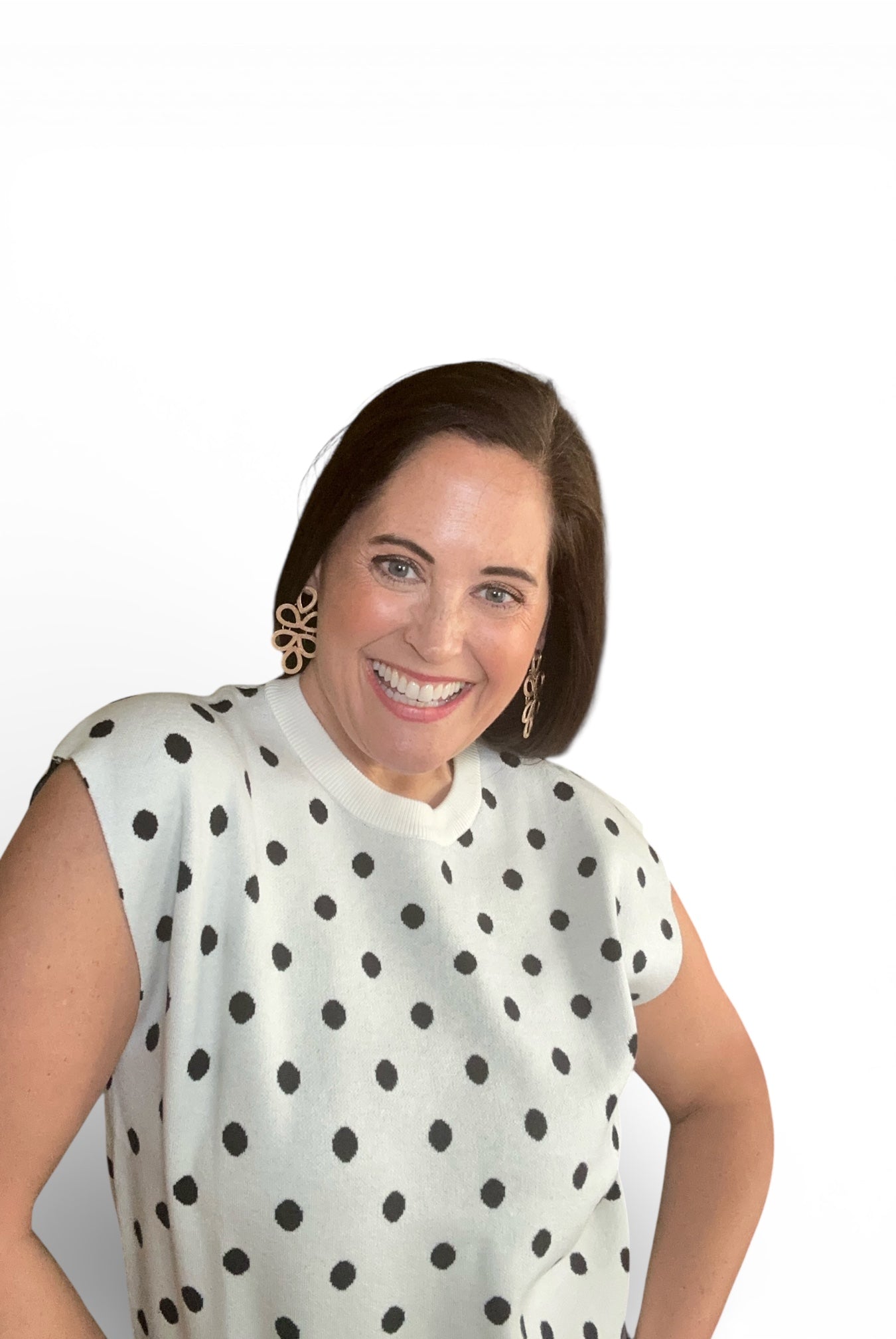 Josephine Sleeveless Polka Dot Top - The Girl on Ivy