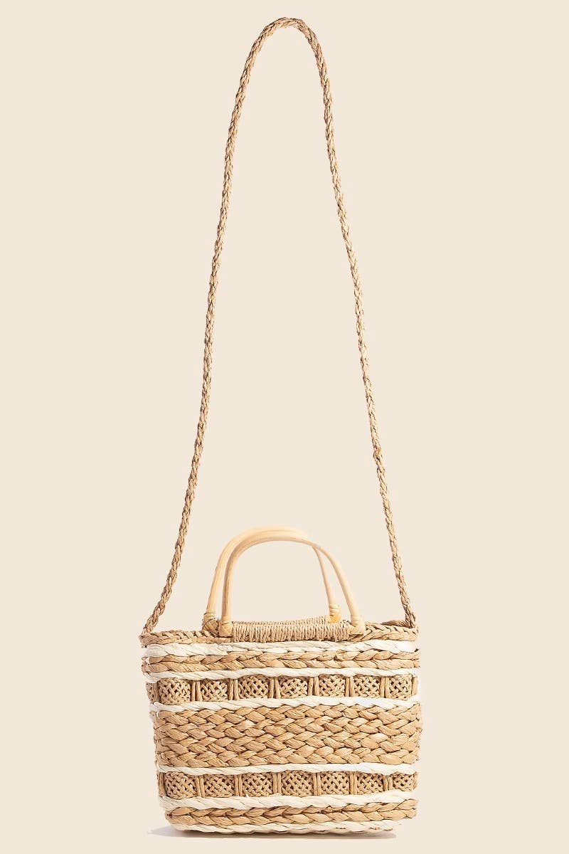 Intricate Basket Weave Square Hand Bag - The Girl on Ivy
