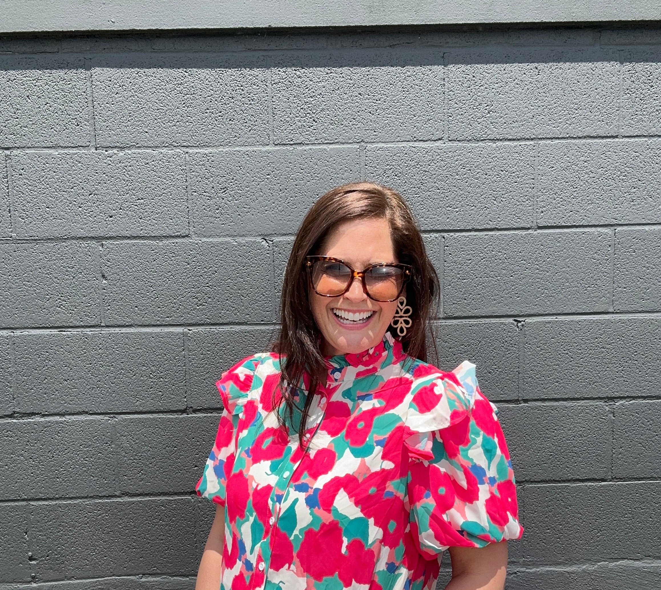 Annelle Printed Woven Top - The Girl on Ivy