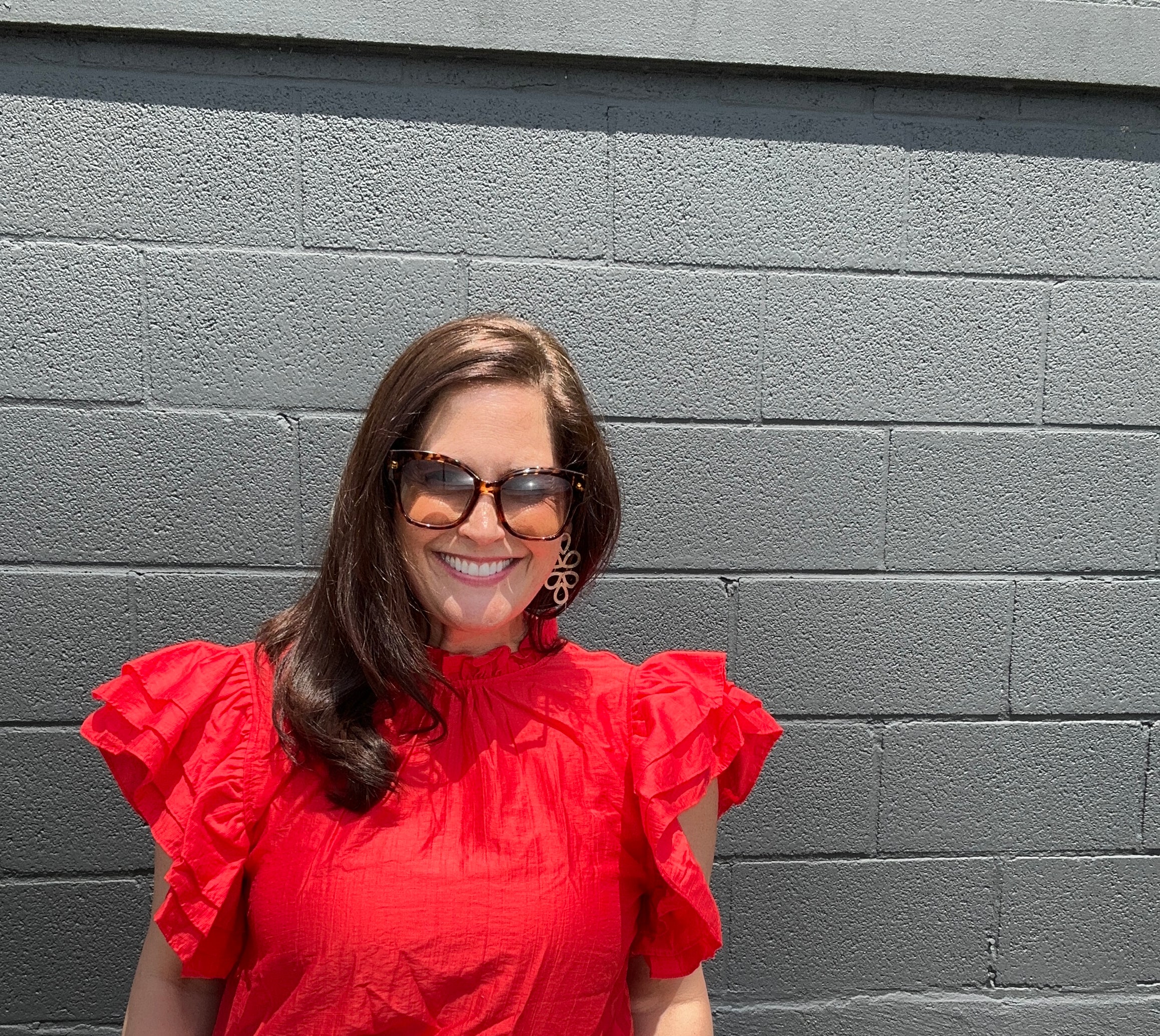 Ruffle Neck Layered Flutter Sleeve Top - The Girl on Ivy