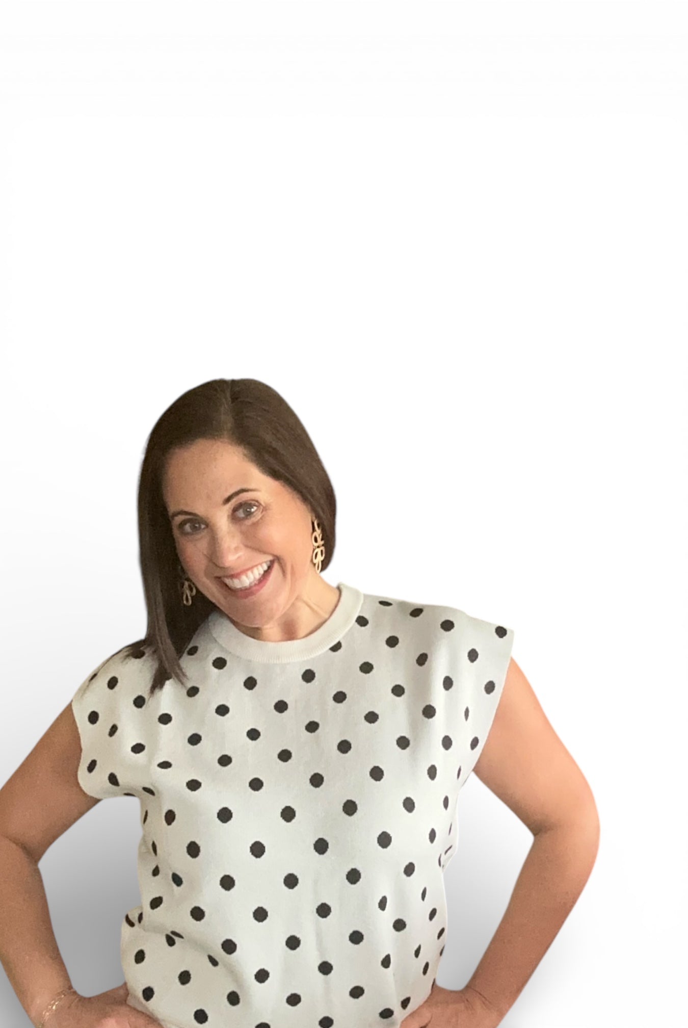 Josephine Sleeveless Polka Dot Top - The Girl on Ivy