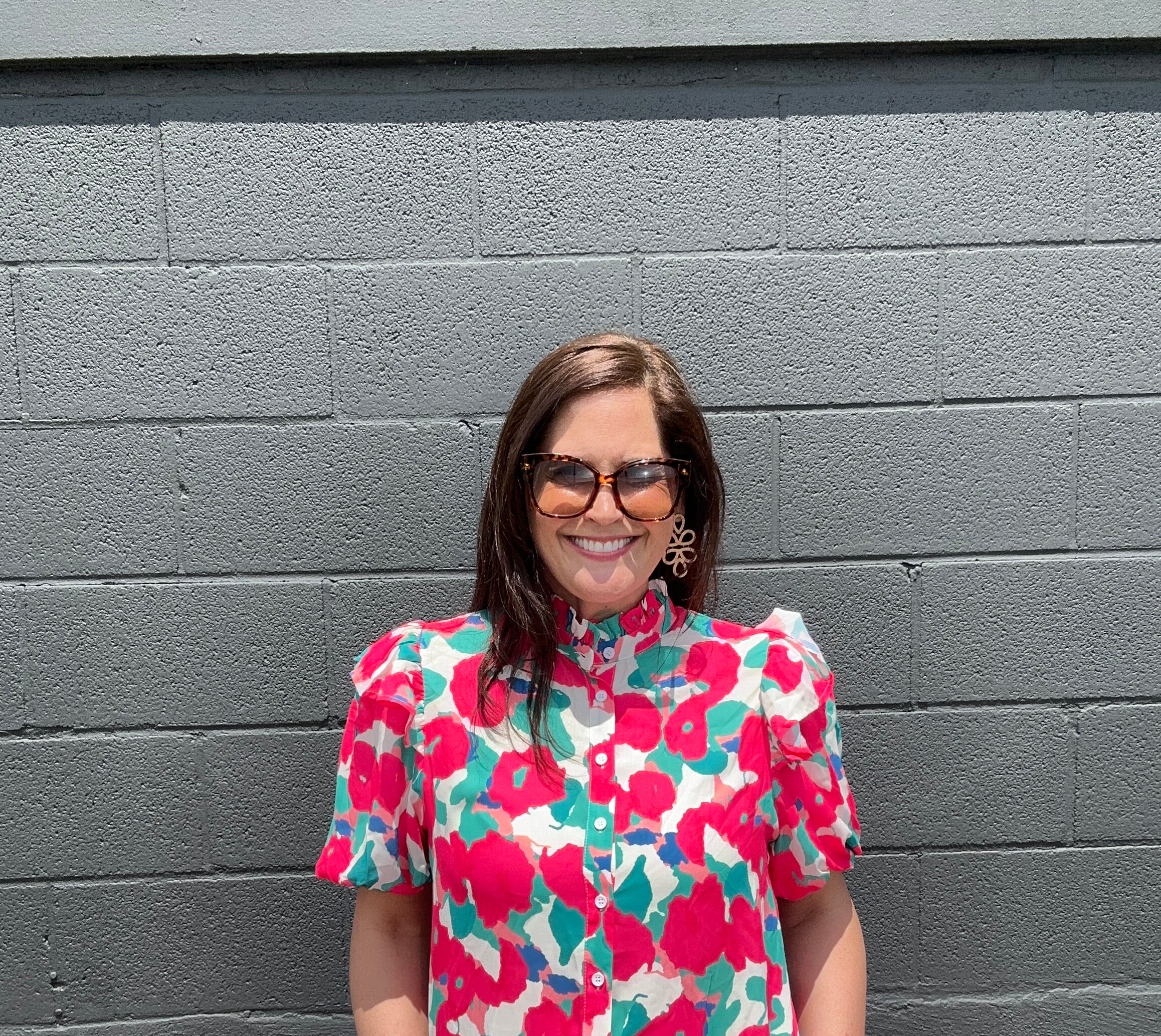 Annelle Printed Woven Top - The Girl on Ivy