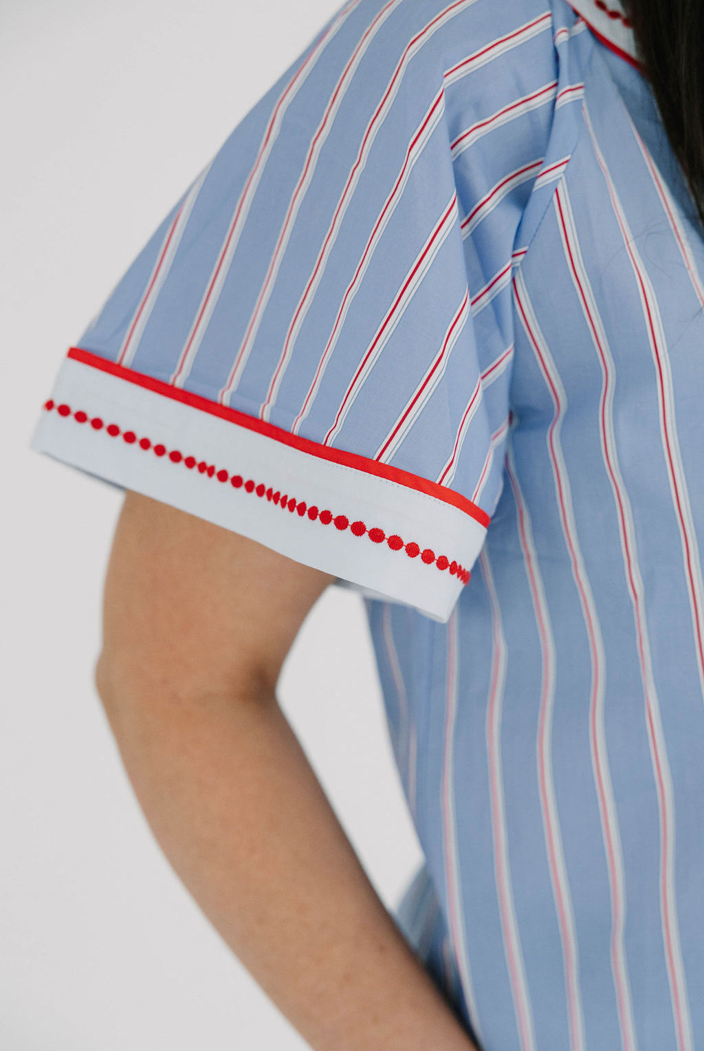 Americana Wide Sleeve Striped Pattern Top - The Girl on Ivy