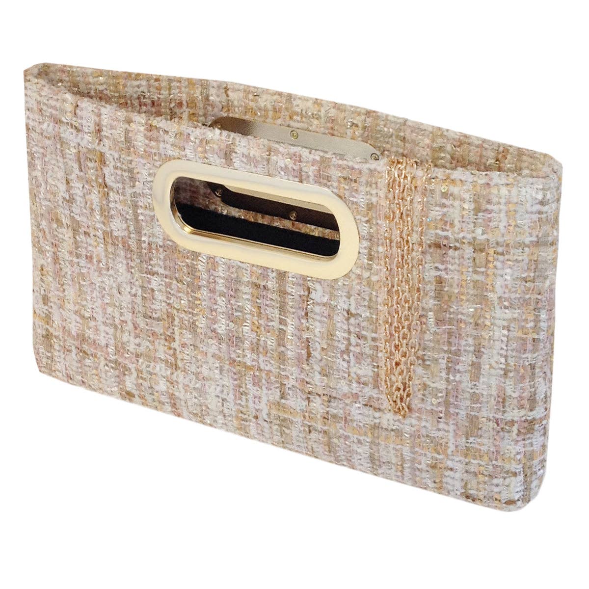 Top Handle Weaved Fabric Clutch - The Girl on Ivy