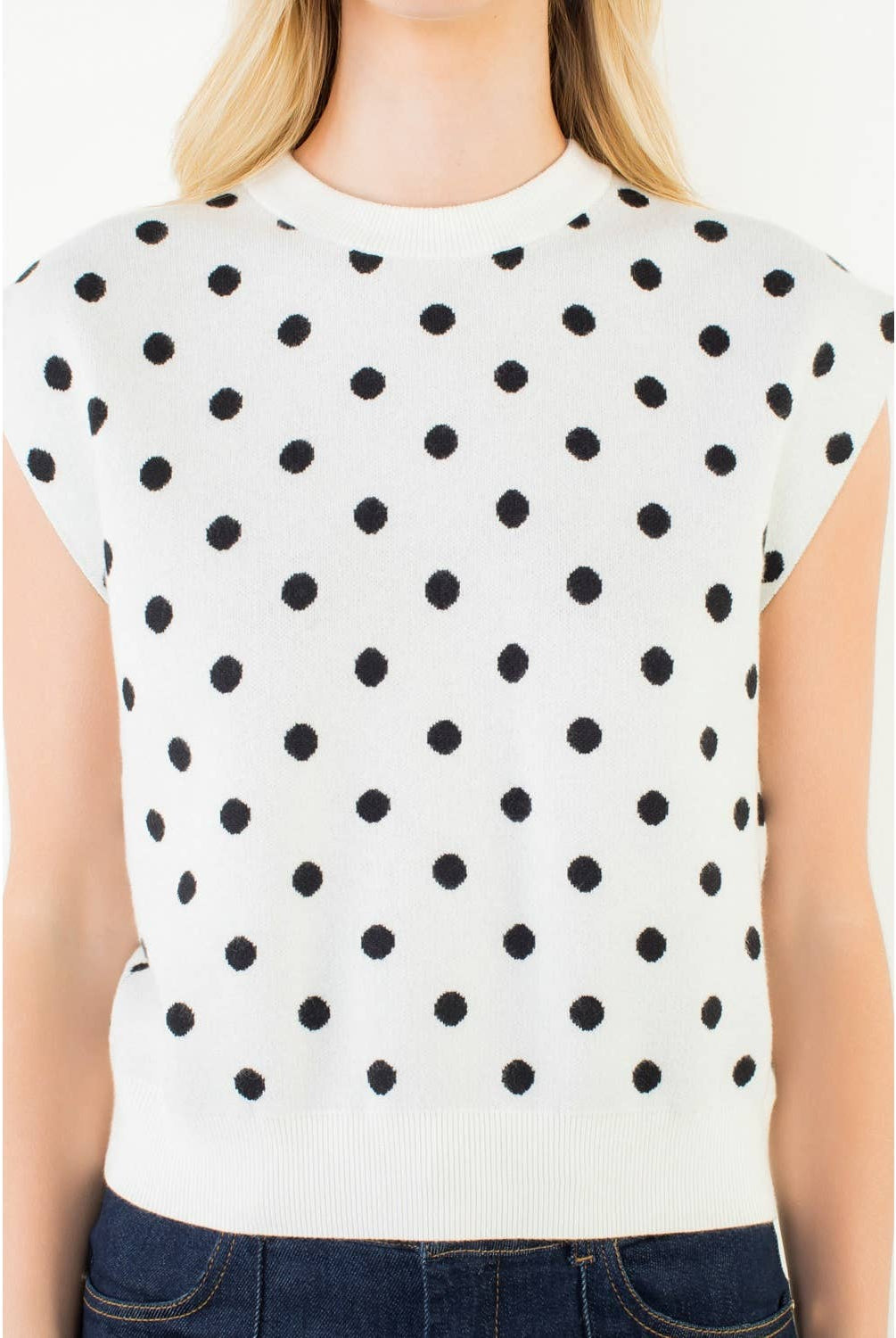 Sleeveless Polka Dot Top - The Girl on Ivy