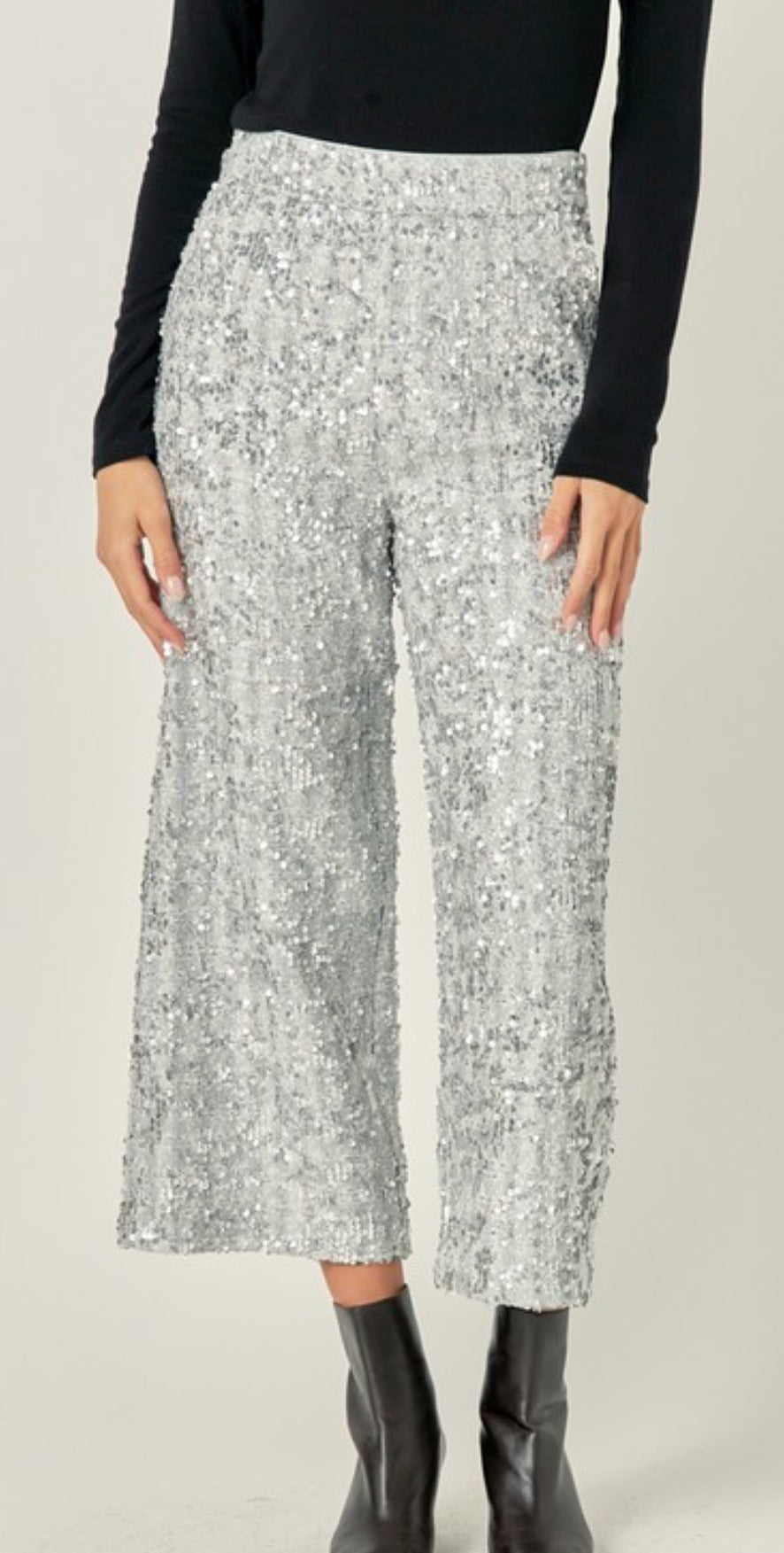 Slay Sequin Tweed Culotte Pants - The Girl on Ivy