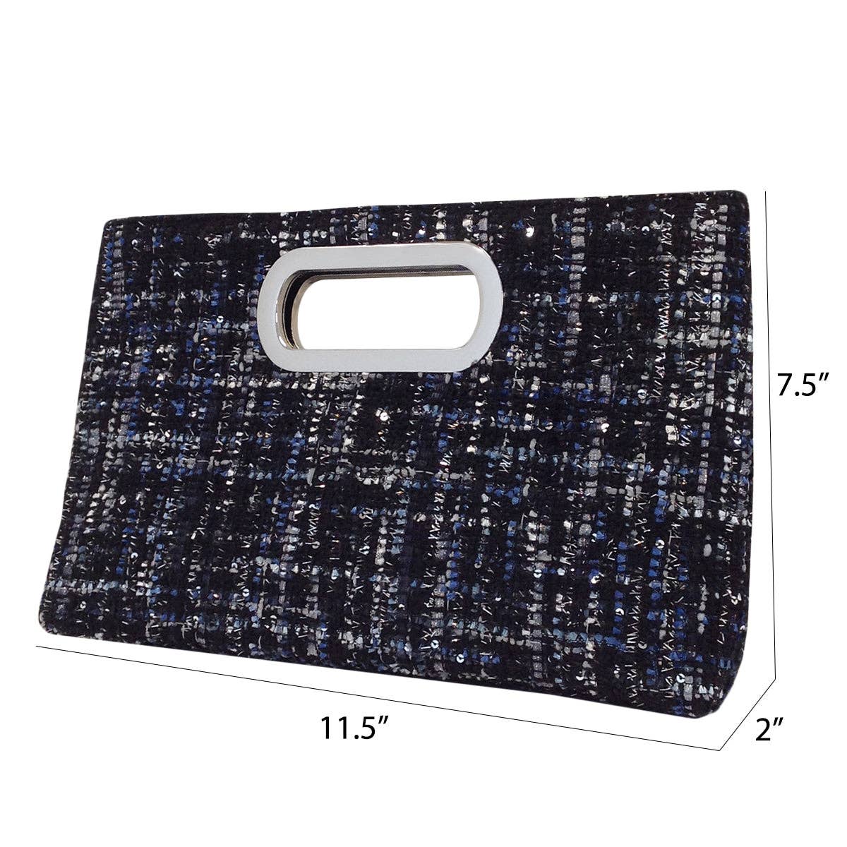 Top Handle Weaved Fabric Clutch - The Girl on Ivy