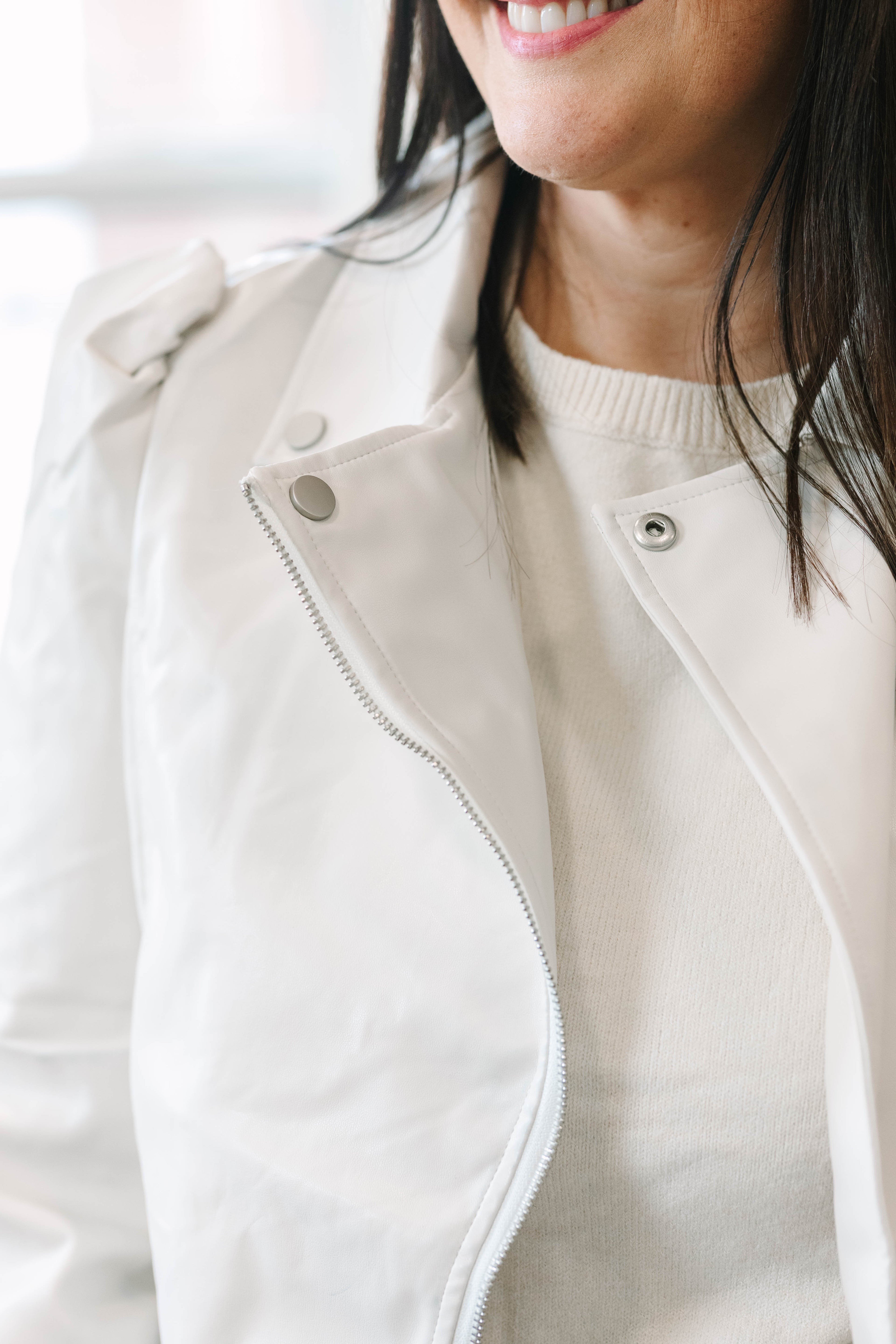 Dione PUFF SLEEVE LEATHER JACKET - The Girl on Ivy