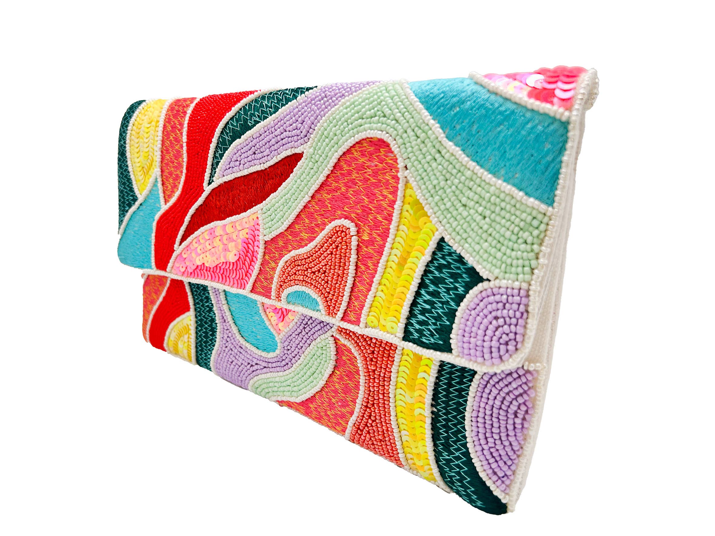 Abstract Beaded Clutch Bag - The Girl on Ivy