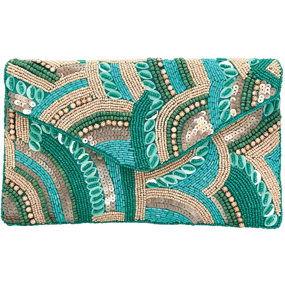 TURO/NUDE Beaded Swirl Clutch - The Girl on Ivy