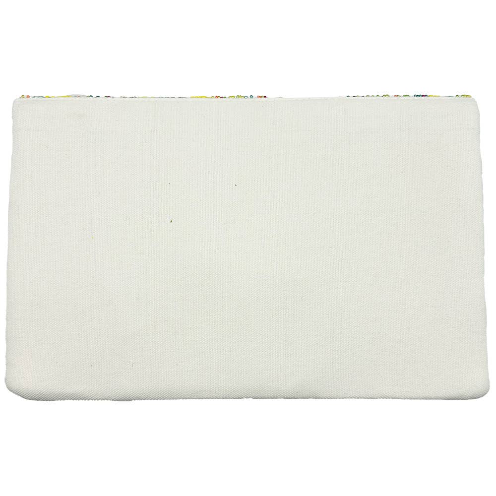 YELLOW Pastel Flowers Beaded Clutch Bag - The Girl on Ivy