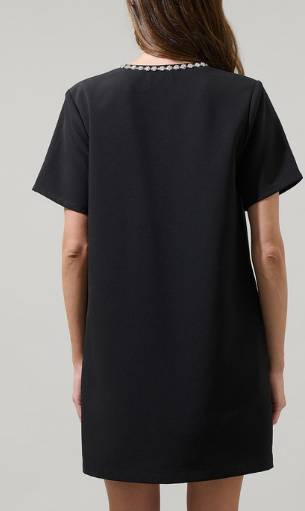 Candice V-Neck Shift Mini Dress - The Girl on Ivy