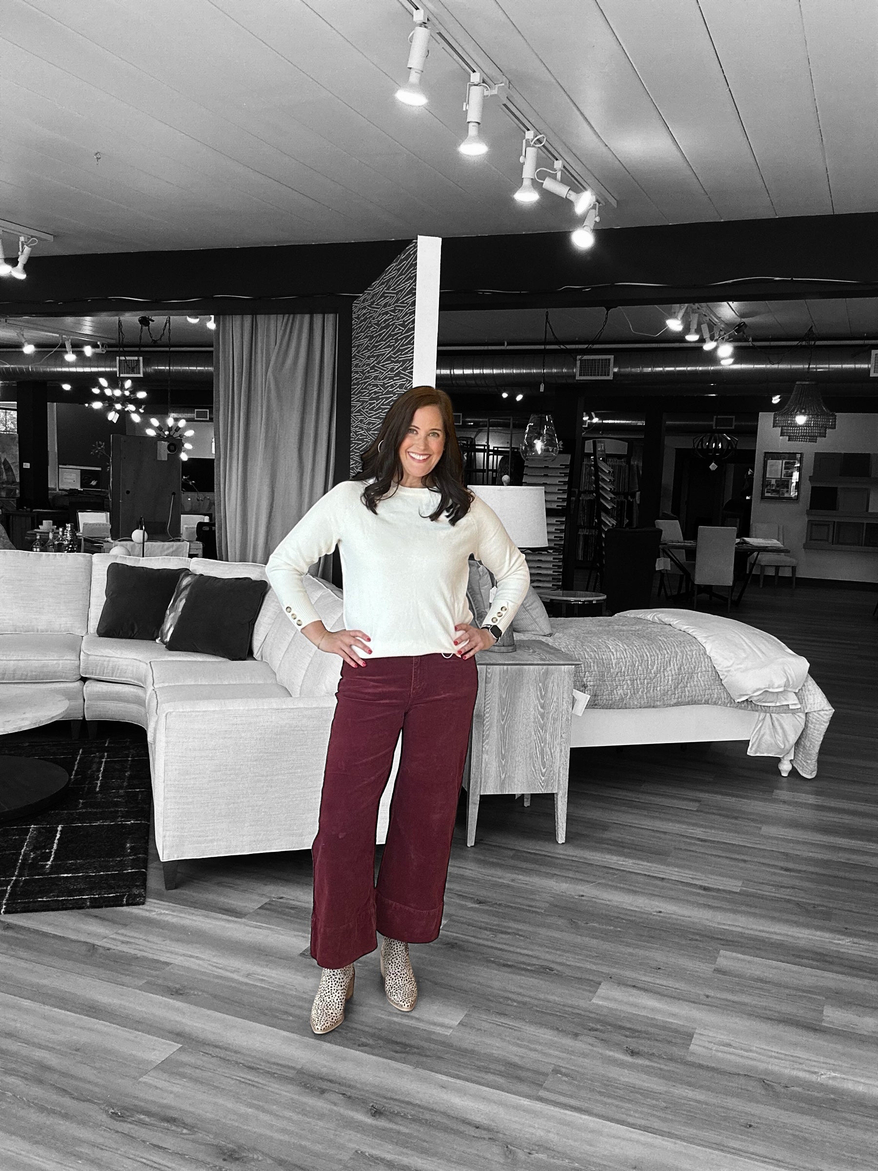 High Rise Crop Wide Corduroy Pants - The Girl on Ivy