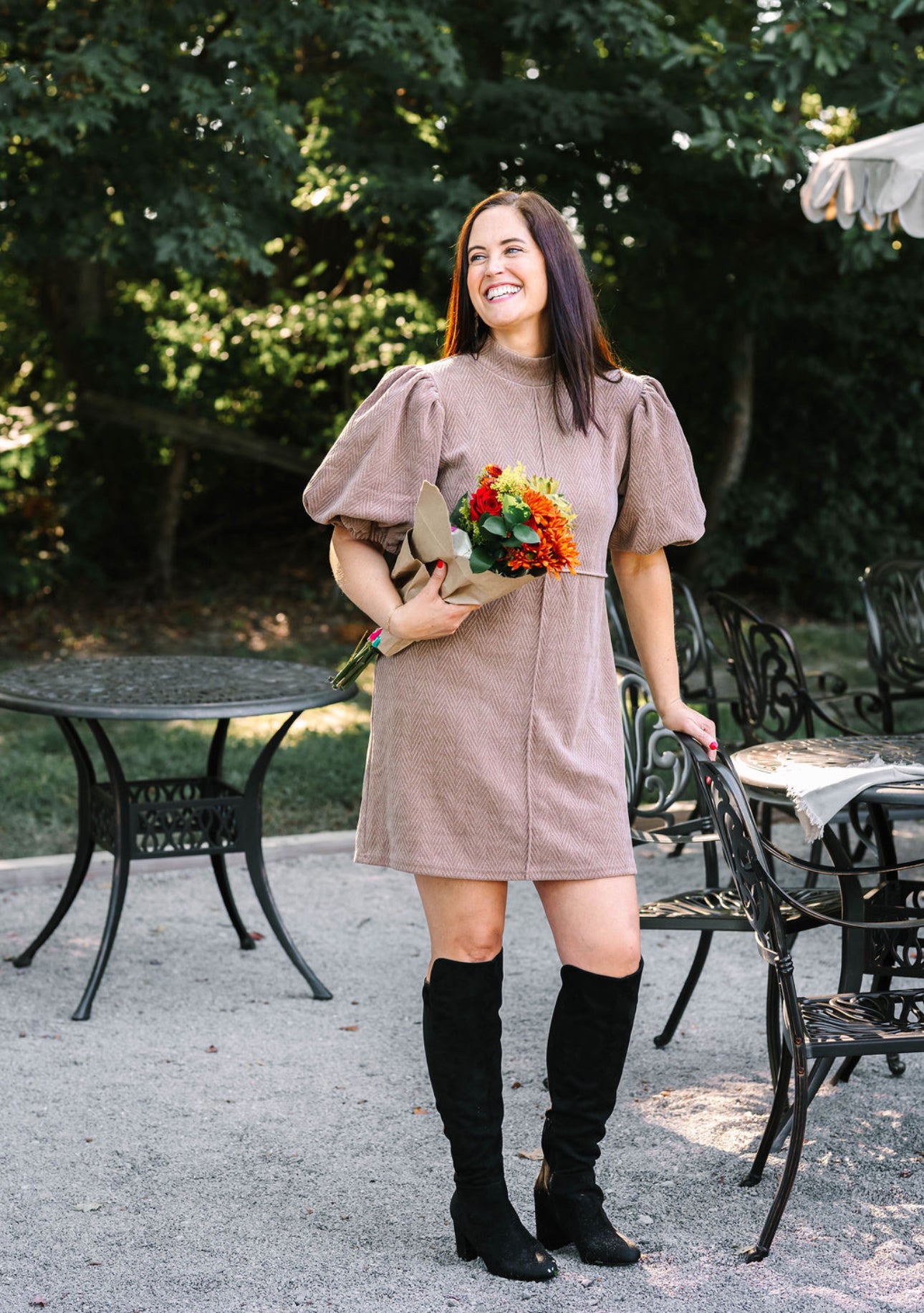 Candace THML Puff Sleeve Corduroy Dress - The Girl on Ivy