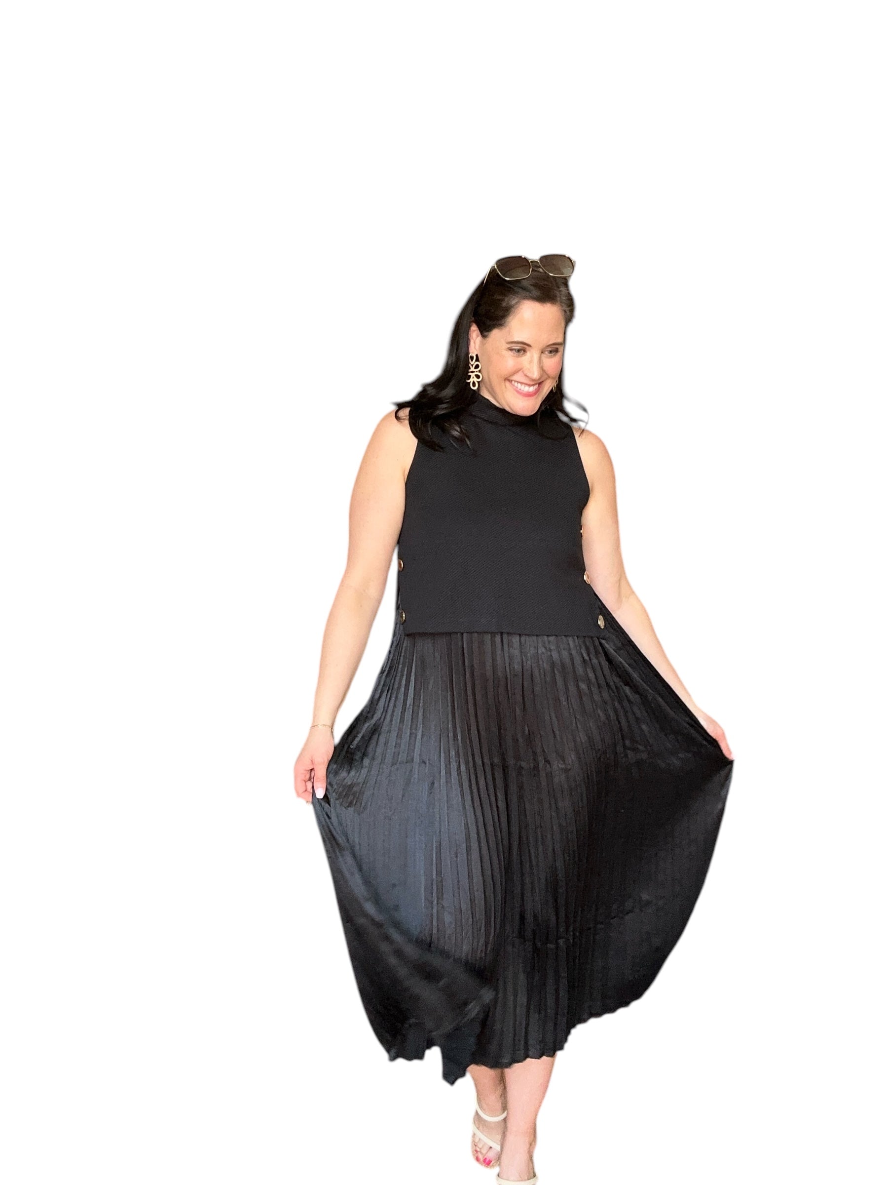 Haley THML Pleated Skirt Dress - The Girl on Ivy