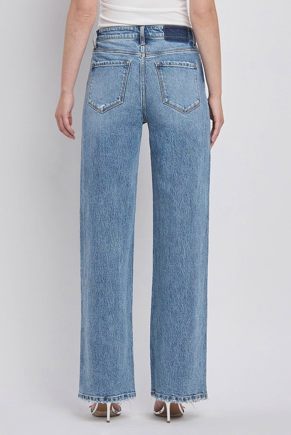 90'S SUPER HIGH RISE WIDE JEANS - The Girl on Ivy