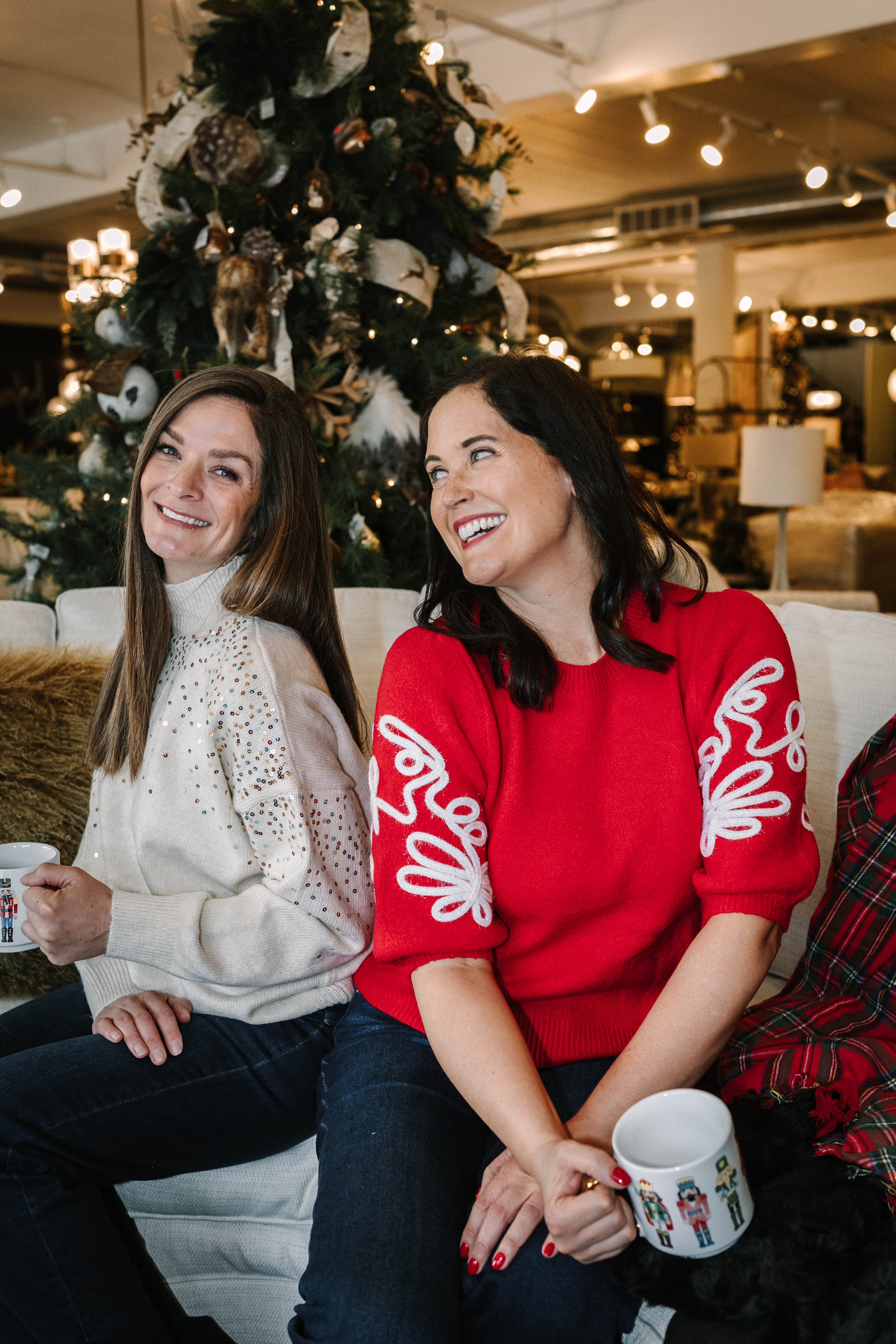 Noel Sequin Embellished Mock Neck Sweater - The Girl on Ivy