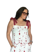FLORAL EMBROIDERY DETAIL TIE STRAP SCALLOP HEM TOP (2 Color Options) - The Girl on Ivy