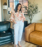 Retro Floral Puff Long Sleeve Shirt - The Girl on Ivy