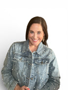 All Over Pearl Denim Jacket 