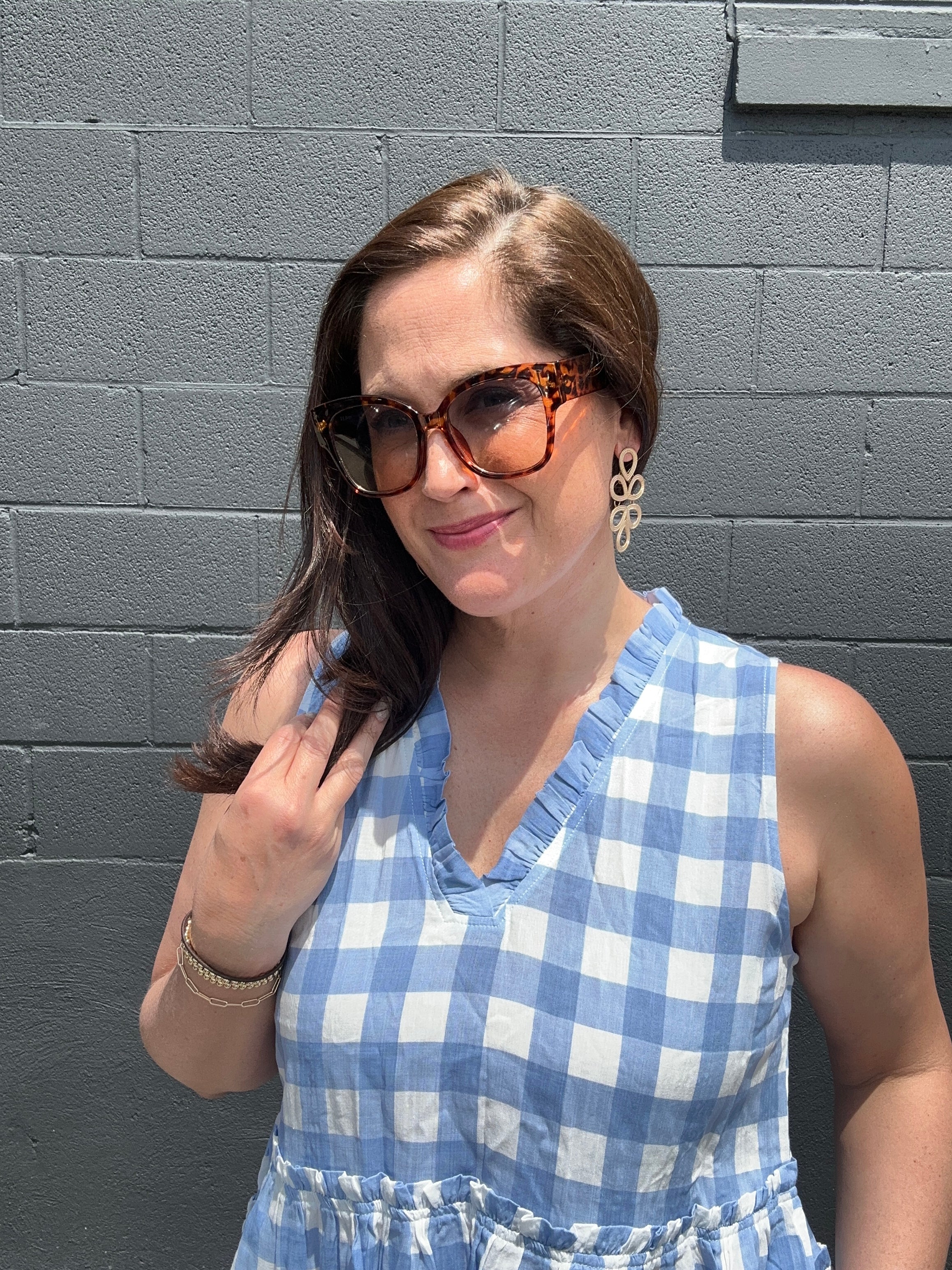 Chelsea Checkered Sleeveless Top - The Girl on Ivy