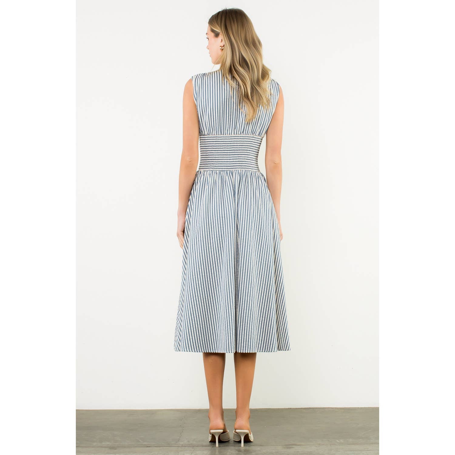 Sleeveless Striped Maxi Dress - The Girl on Ivy