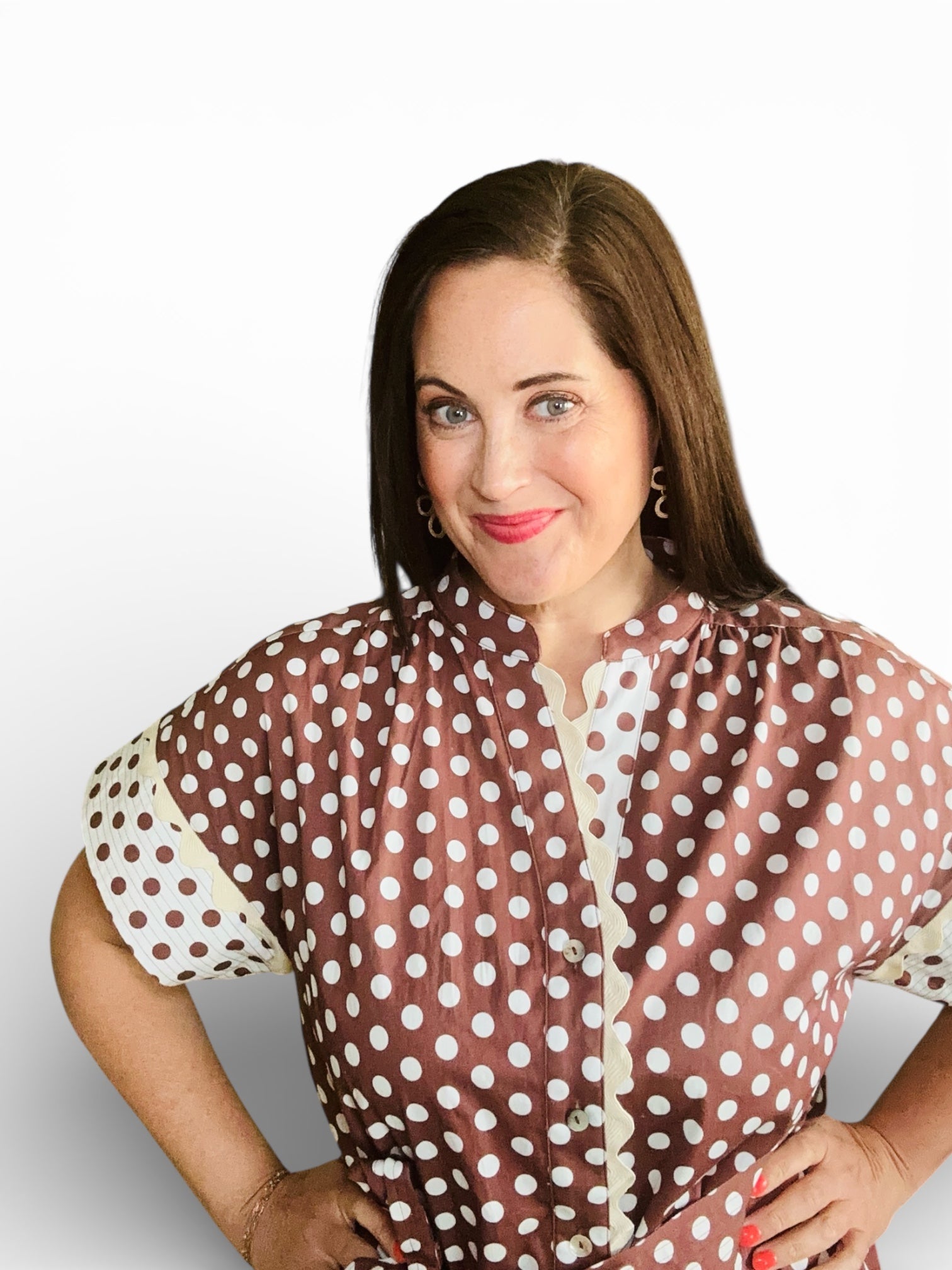 Vivian Short Sleeve Polka Dot Dress - The Girl on Ivy