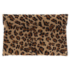 Faux Fur Leopard Print Double Pocket Clutch - The Girl on Ivy