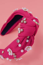 KNOTTED DAISY FLOWER PEARL HEADBAND HAIR BAND | 40HB157 - The Girl on Ivy