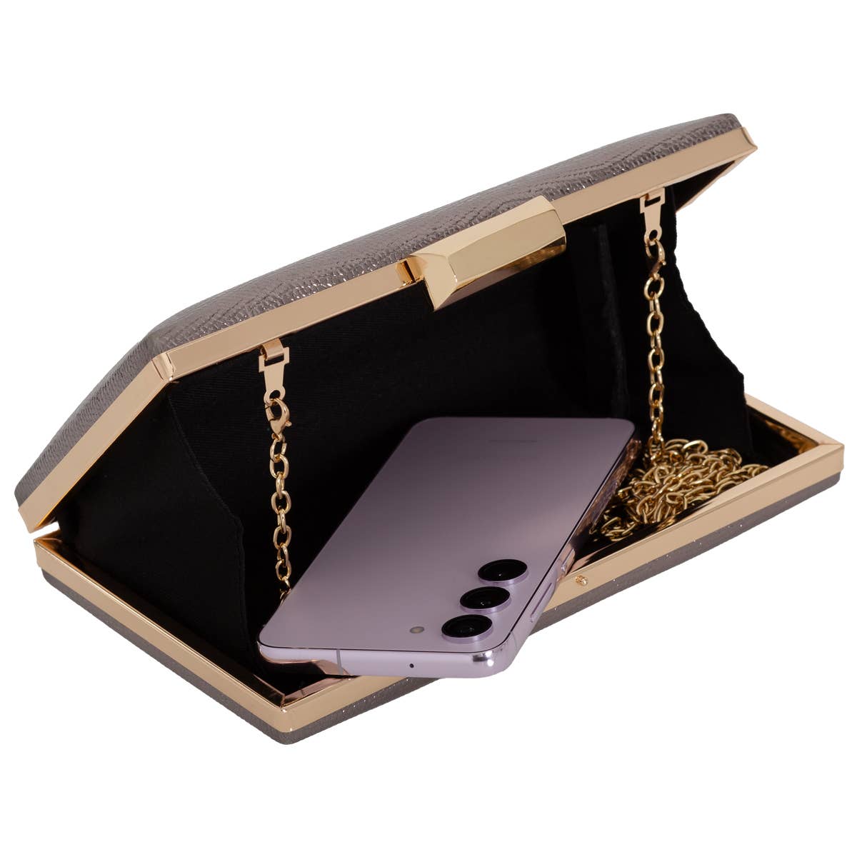 Women's Metallic Material Hard Case Evening Party Clutch - The Girl on Ivy