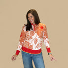 Chelsea Floral Half Zip Collared Pullover Sweater - The Girl on Ivy