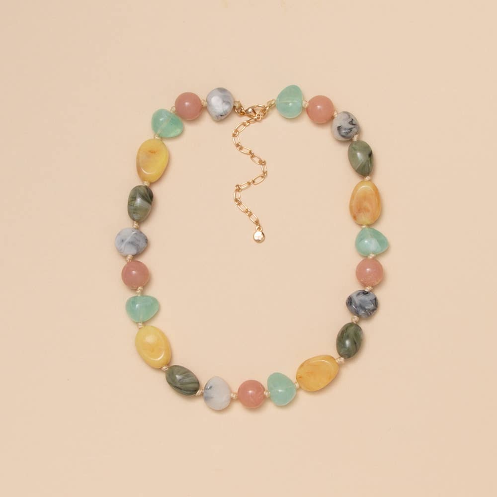 Multi Colored Stone Necklace - The Girl on Ivy