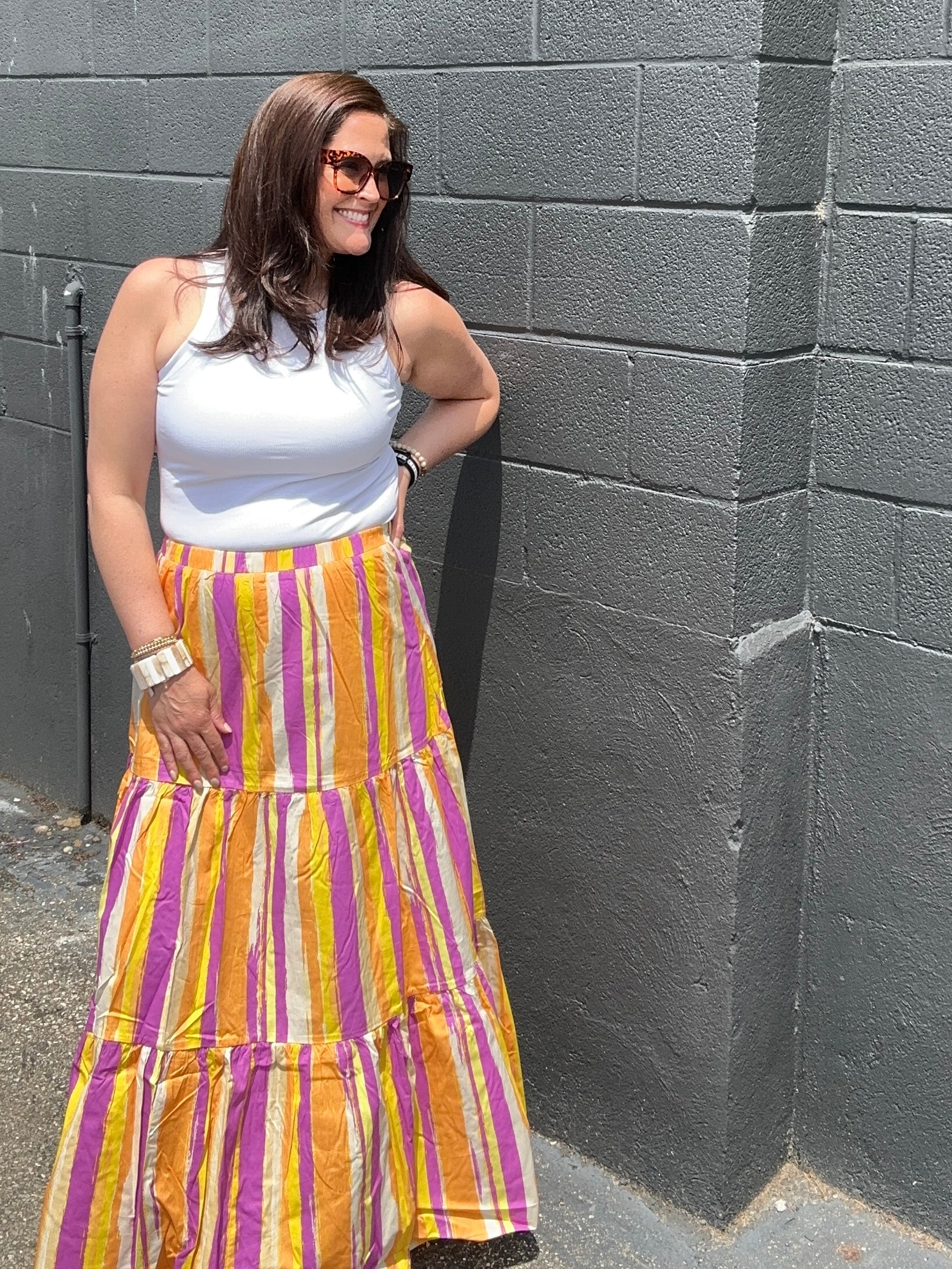 Zoe Printed Poplin Maxi Skirt - The Girl on Ivy