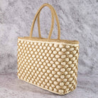 Woven Lattice Straw Tote Bag - The Girl on Ivy