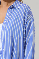 Elise Striped Boyfriend Button Down Shirt - The Girl on Ivy