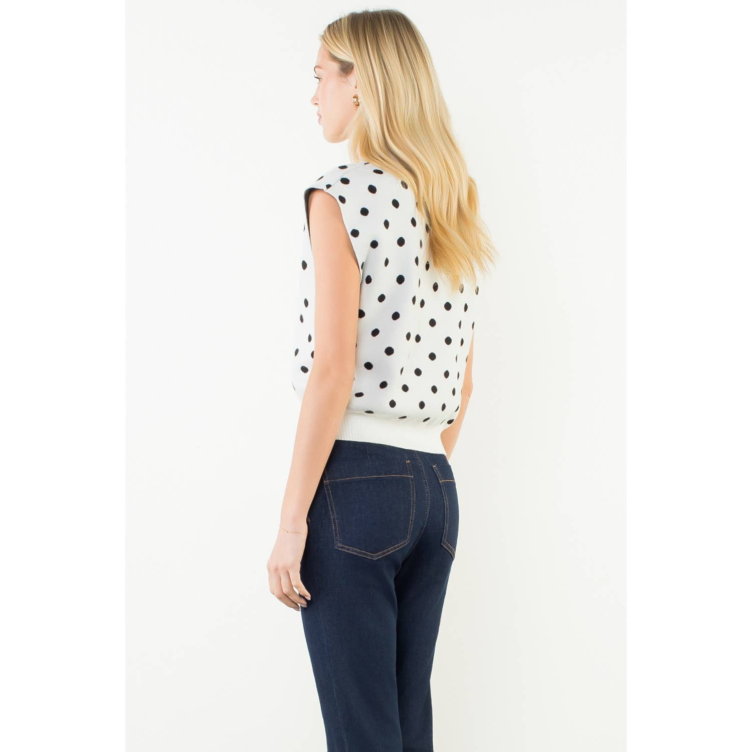 Sleeveless Polka Dot Top - The Girl on Ivy