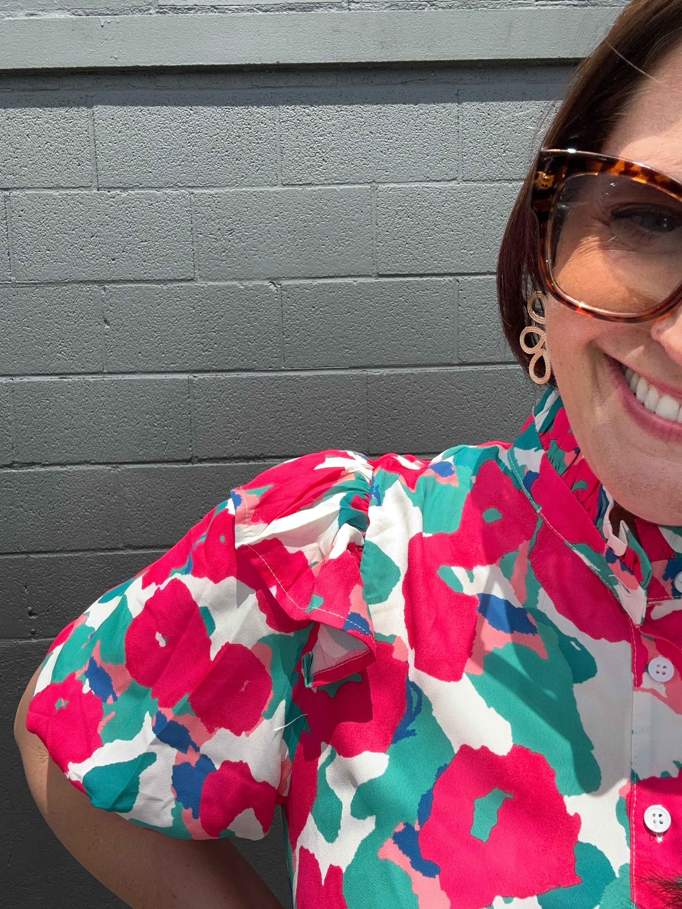 Annelle Printed Woven Top - The Girl on Ivy