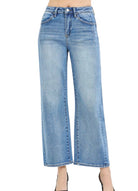 Slouchy Crop Wide Jeans - The Girl on Ivy