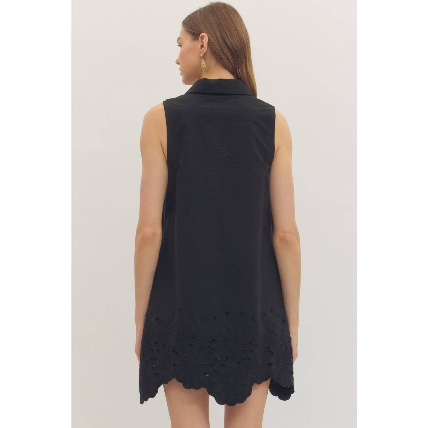 Solid sleeveless mini dress - The Girl on Ivy