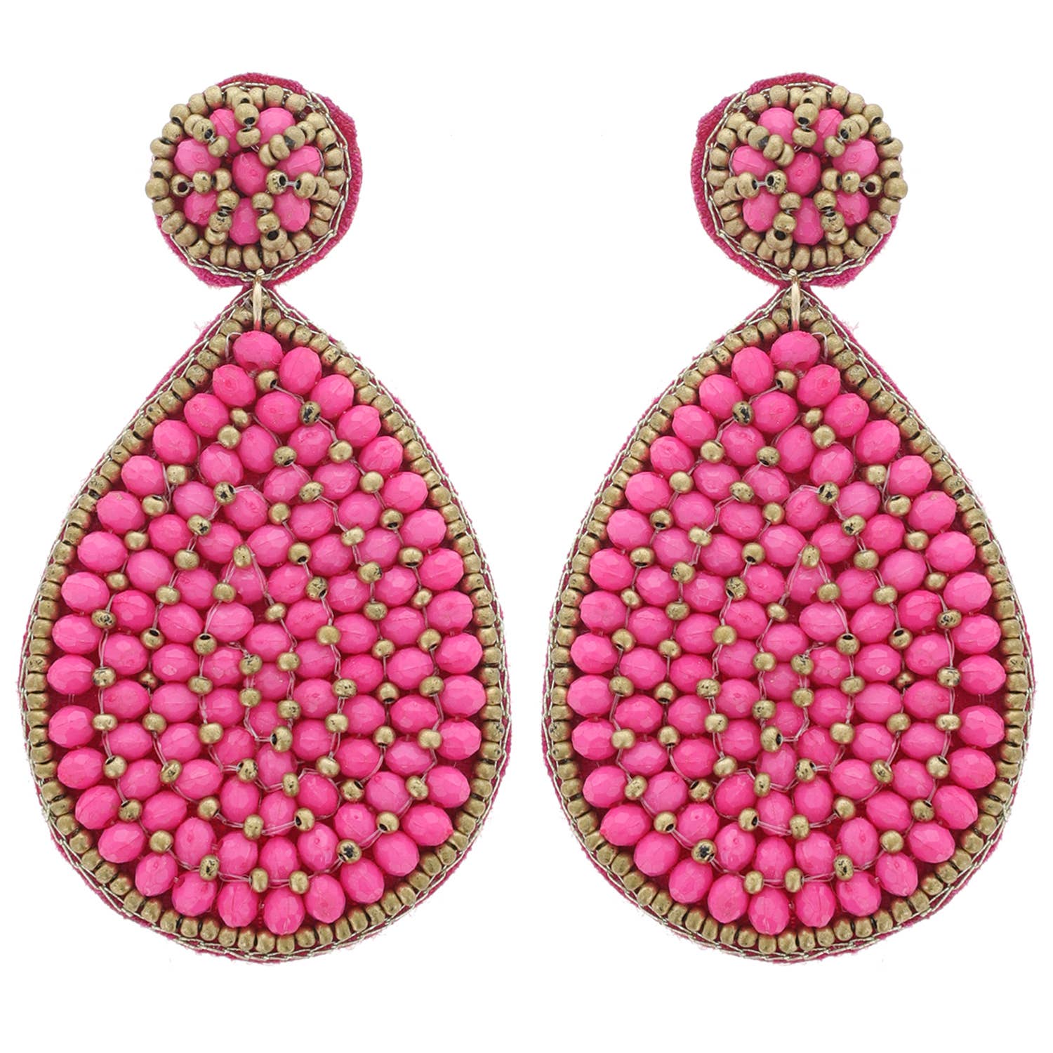 Bohemian Beaded & Woven Teardrop Dangle Earrings - The Girl on Ivy