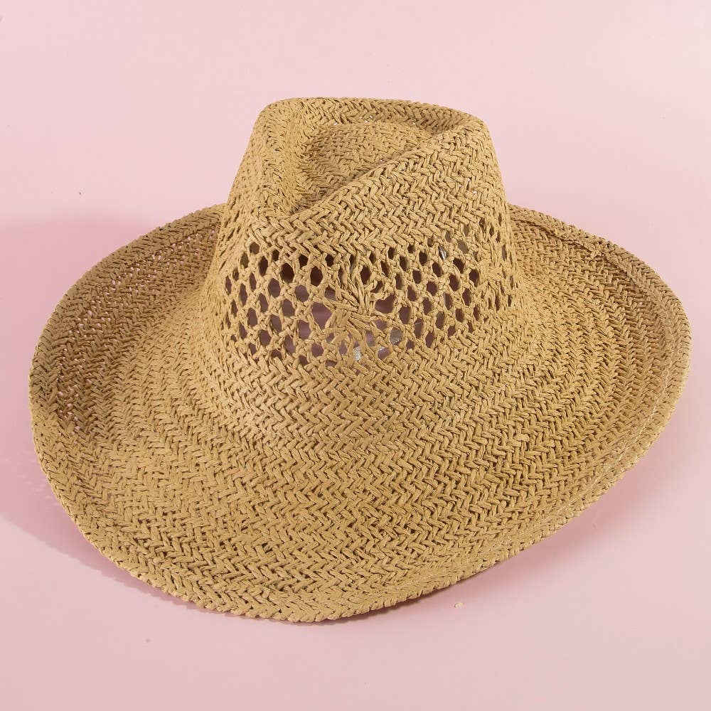 Natural Straw Cowboy Hat - The Girl on Ivy