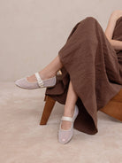 The Gem Ivory Gem Embellished Mesh Mary Jane Flat - The Girl on Ivy