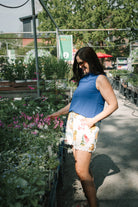 Halle Ivory Paradise Drawstring Shorts - The Girl on Ivy