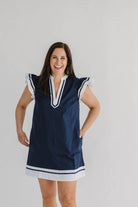 Alice solid woven color blocked mini dress - The Girl on Ivy